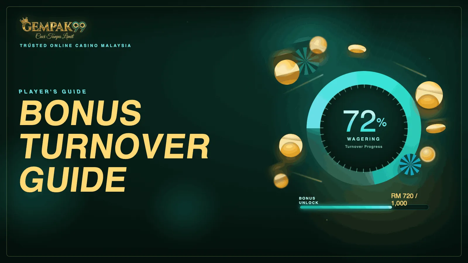 Panduan Syarat Turnover Bonus GEMPAK99