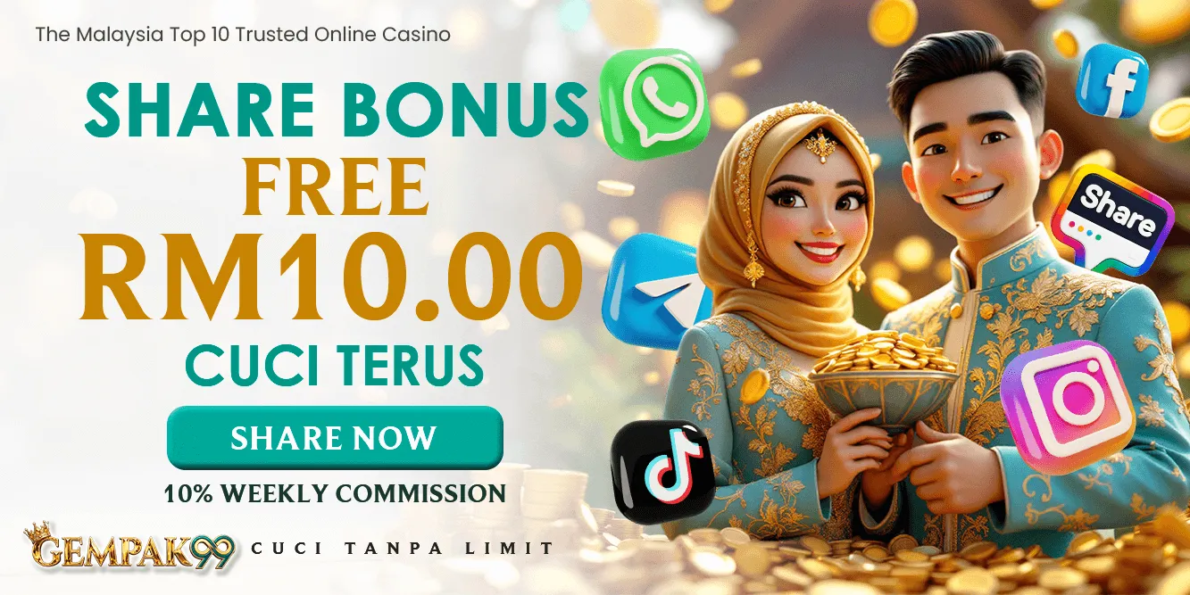 GEMPAK99 share bonus, free RM10.00